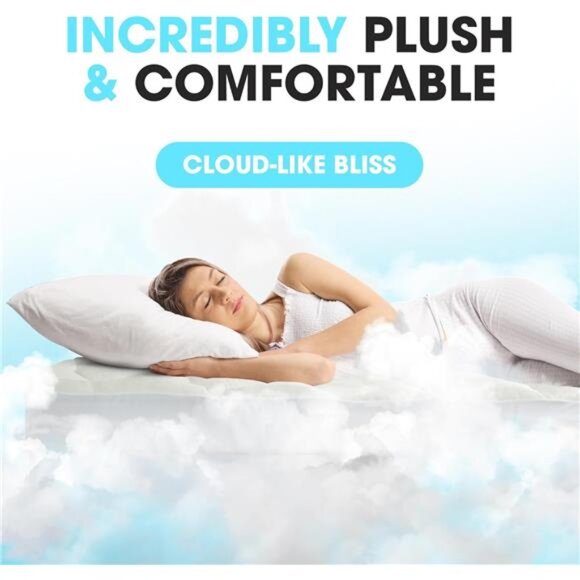 Collection Full Size Mattress Topper – Thick, Plush, and Cooling Mattress - Picture 3 of 7